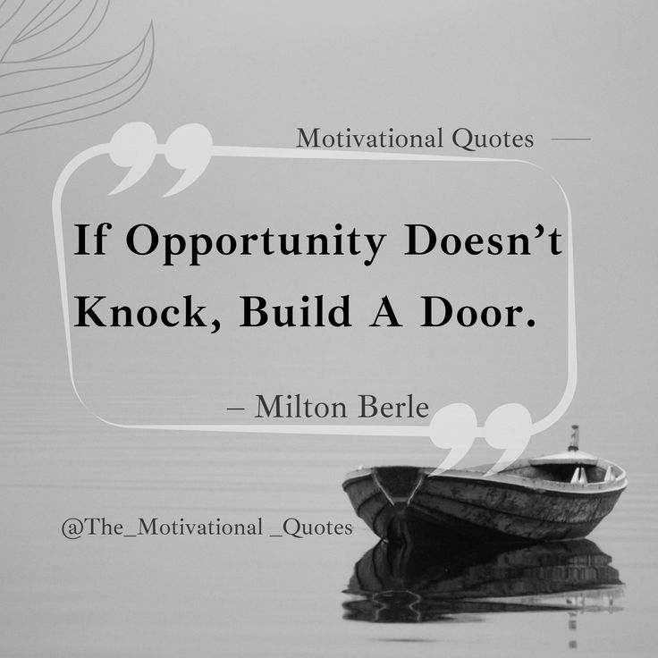 motivational quote image about success, hard work, positivity and inspiration. If opportunity doesn't knock, build a door.